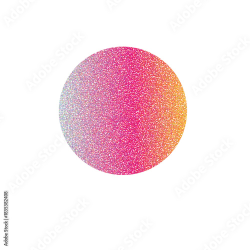 Colorful Gradient Glitter Circle Abstract Art for Modern Design and Branding