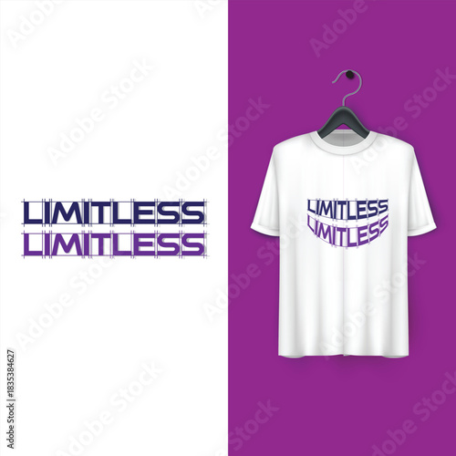 Minimalist Flat Vector Typography Word Design for Modern T-Shirt Print and Branding