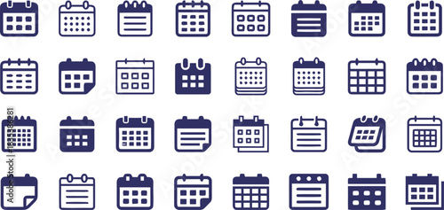 calendar, date, schedule, planning, event, appointment, time, day, month, year, agenda, organizer, reminder, icon, symbol, grid, list, page, flat, design, modern, simple, clean
