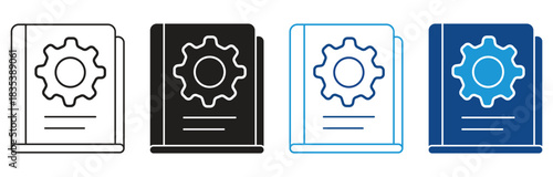 It Service Catalog Icon Set Multiple Style Collection. Vector illustration.