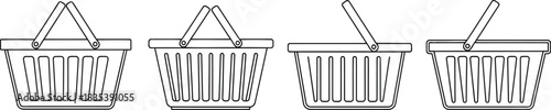 Shopping basket market retail grocery store commerce purchase sale buy shop