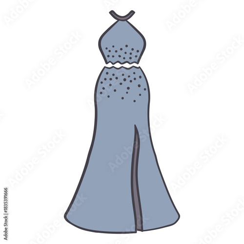 Sparkly dress color stroke