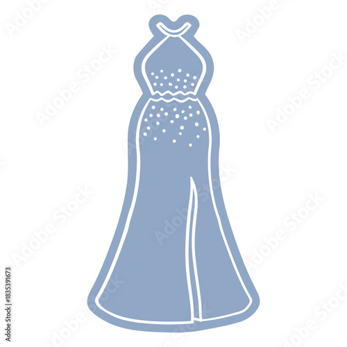 Sparkly dress cut out