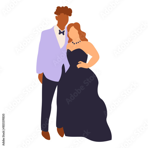 Happy couple prom party