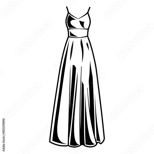 Maxi dress filled stroke