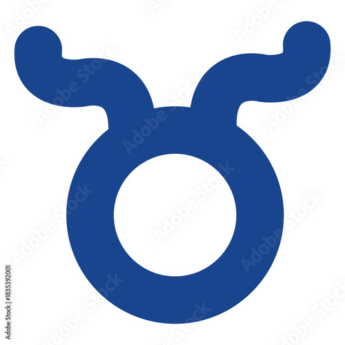 Taurus zodiac sign flat