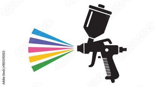 Paint sprayer multicolor stream