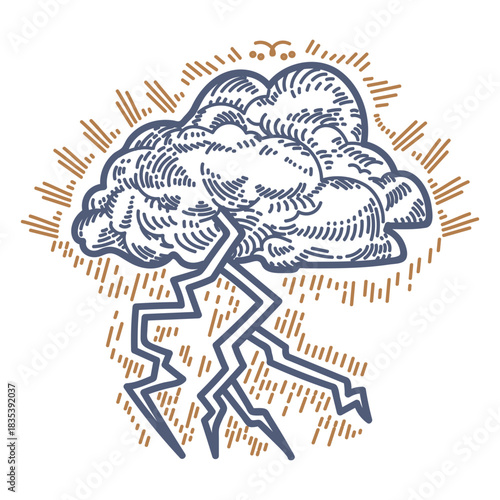 Thunderstorm filled stroke