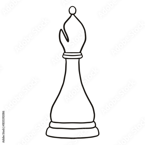 Bishop simple chess piece stroke