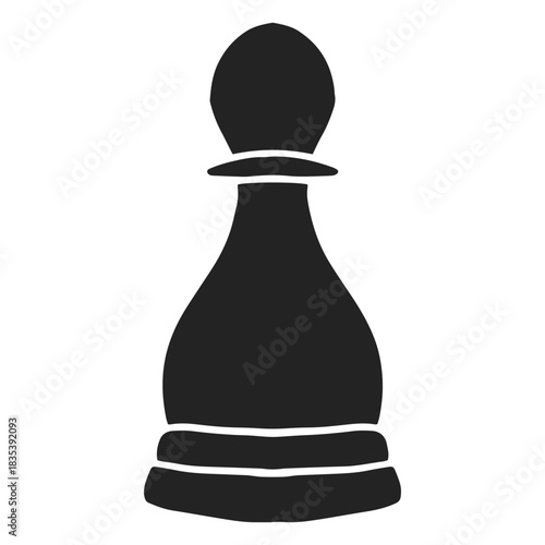 Pawn simple chess piece cut out