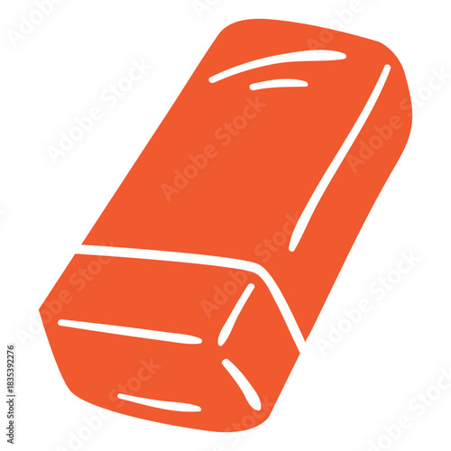 School eraser red cut-out