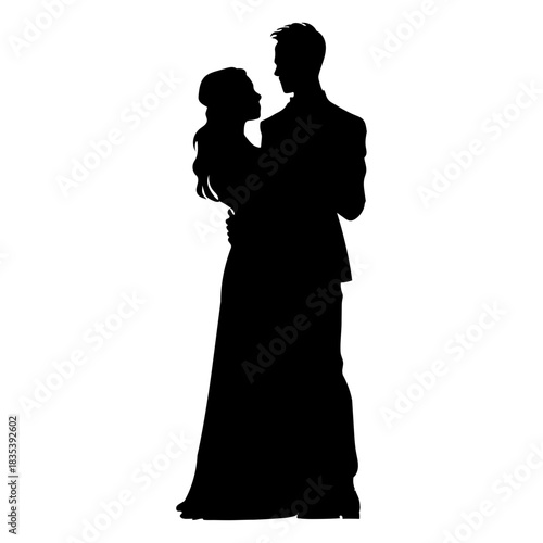 Prom dance silhouette