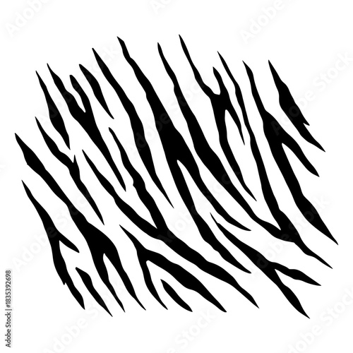 Tiger animal print pattern flat