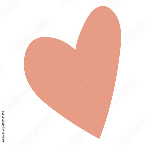 Cute pink heart flat