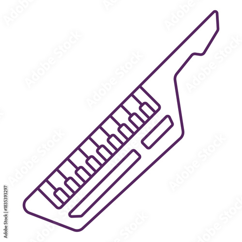 Keytar synth retro stroke