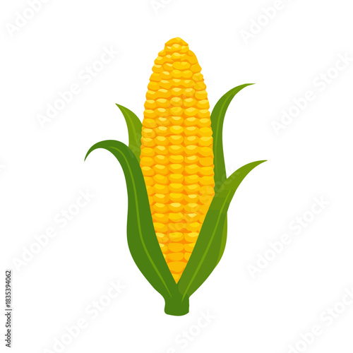 minimalist design, clipart	Simple_flat_2D_icon_of_a_corn_cob_isolated_Attractive, Simple illustration with EPS format design