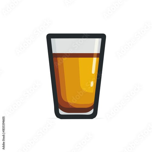 A minimal illustration, clipart set 
flat_2D_icon_of_a_glass_of_black_tea_isolated_an Attractive Minimalist illustration, a simple illustration with EPS format design