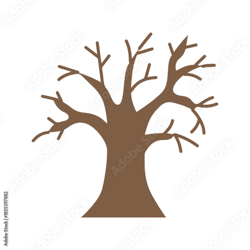 Tree, leafless, trunk icon