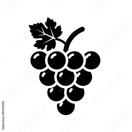 Grapes Icon – Fresh Fruit Cluster Symbol for Wine, Vineyard & Food Design