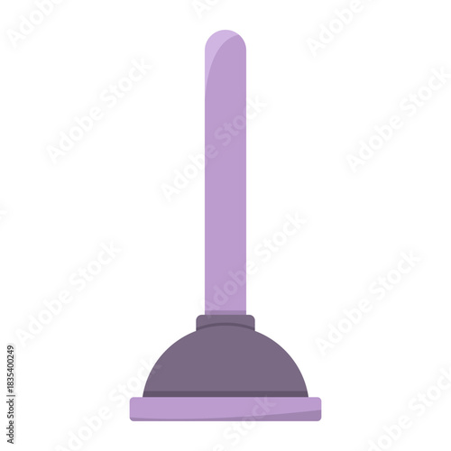 Toilet plunger icon. Plumbing tool symbol. Cleaning utility Vector. Household item illustration.