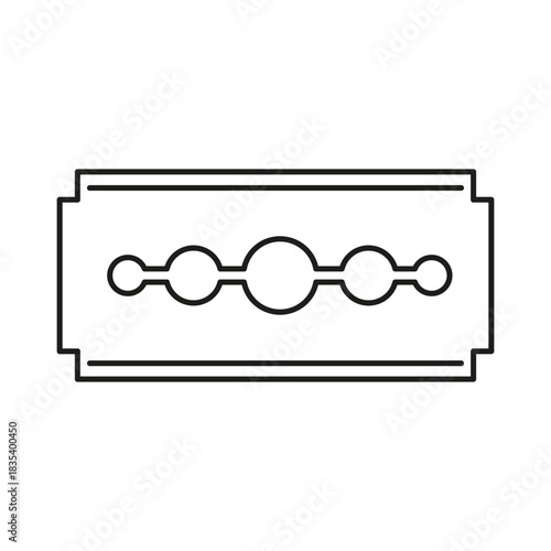 Sharp razor icon. Shaving blade symbol. Barber tool Vector. Cutting edge.
