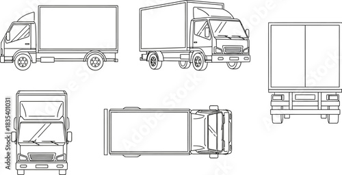 Truck delivery vehicle transport logistics cargo freight shipping service