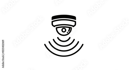 "Surveillance Security Camera Icon Vector Illustration"