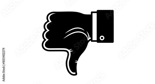 Thumbs Down Icon – Negative Feedback Dislike Symbol for Reviews, Reactions, and UI Design