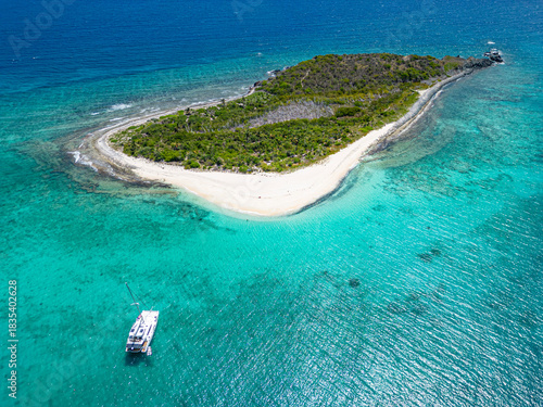 Sandy Cay, National Parks, british Virgin Islands, aerial view 