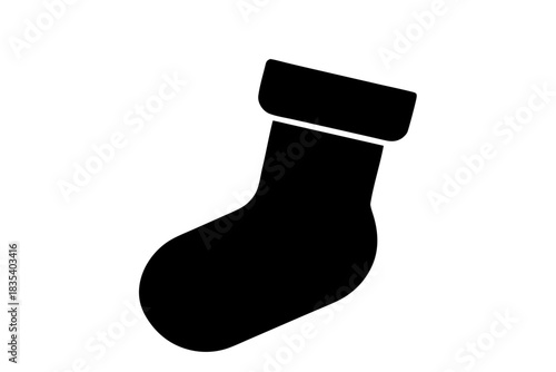 Christmas soks silhouette vector, soks black symbol
