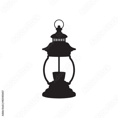 vintage oil lamp.vector eps 10