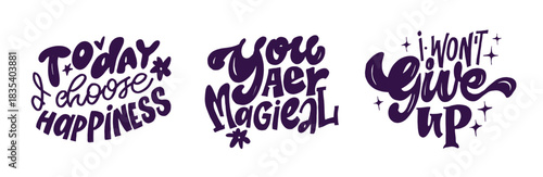 Funny hand drawn motivation lettering quote. Lettering for t-shirt design, mug print, bag print, clothes fashion. 100% hand drawn vector image.