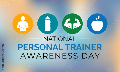 National Personal Trainer Awareness Day , January 2 Fitness Poster Template vector design.