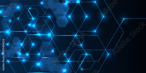 Abstract background consisting of set of hexagonal cells. Vector Graphics