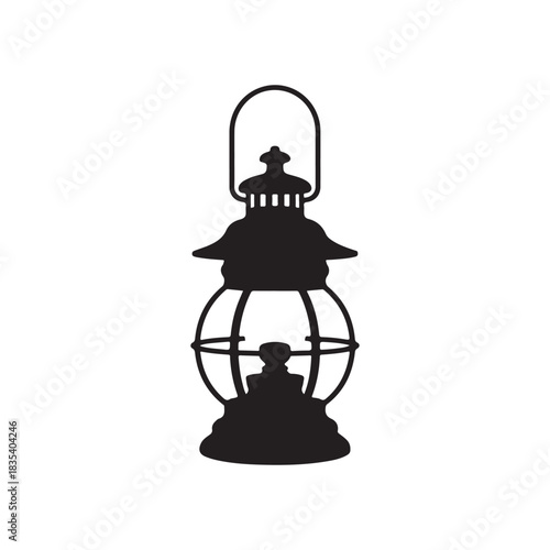 vintage oil lamp.vector eps 10