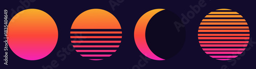 80s retro sunset