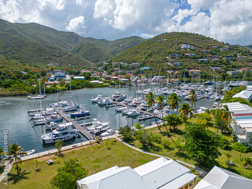 aerial view Nanny Cay Resort Marina,  tortola island, British Virgin Islands