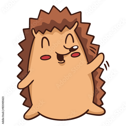 Smiling hedgehog cute