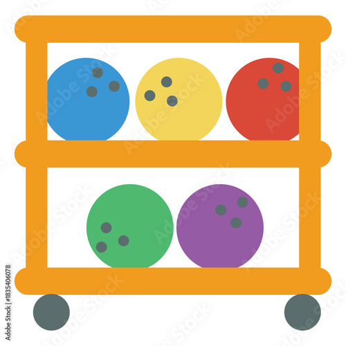 Ball stand flat bowling