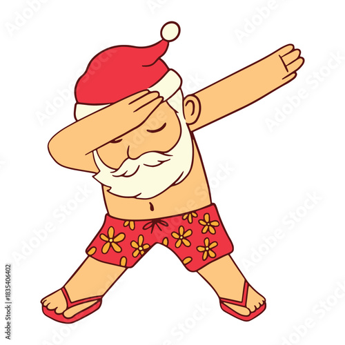 Summer santa claus dabbing