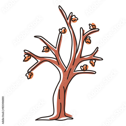 Fall nature tree icon