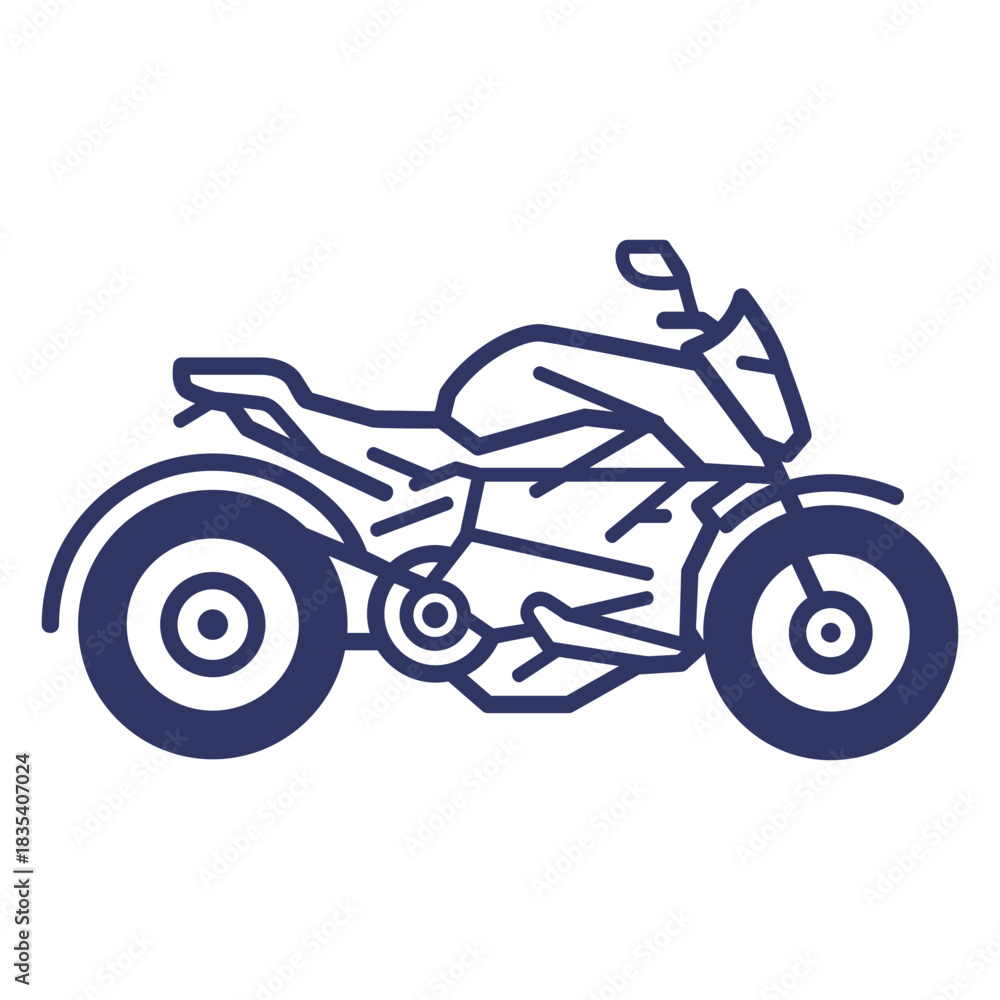 Fototapeta premium Motorbike stroke simple