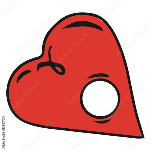 Heart with hole color stroke