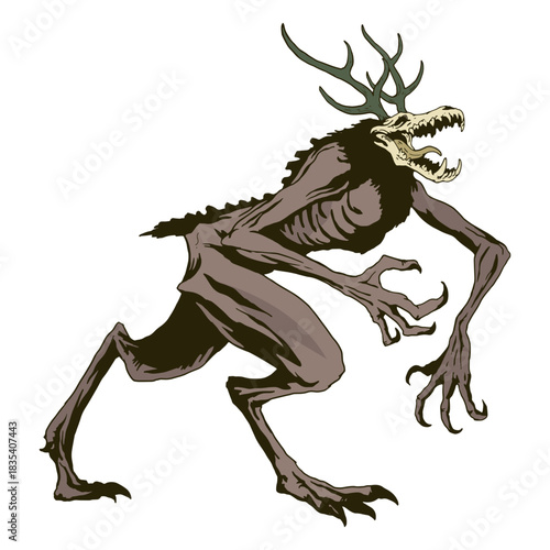 Scary skull creature