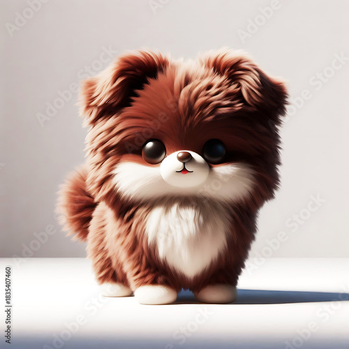 Cute Cartoon-Style Chihuahua Minimalist 3D Character Render