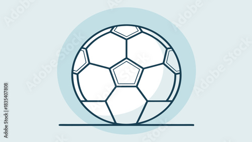 Stylized Black and White Soccer Ball Illustration