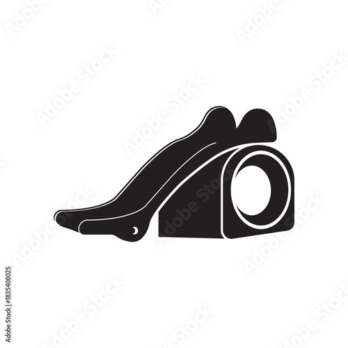 Playground Icon Silhouette Illustration. Children Vector Graphic Pictogram Symbol Clip Art. Doodle Sketch Black Sign.