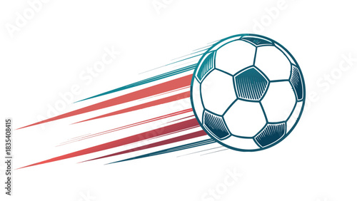 Abstract Soccer Player Kicking Ball with 2026