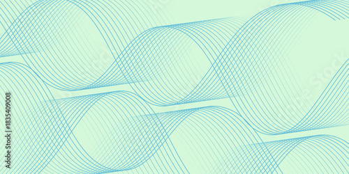 Abstract blue smooth wave on a white background. Dynamic sound wave