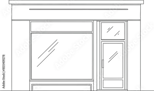 Storefront shop facade building architecture design commercial real estate door